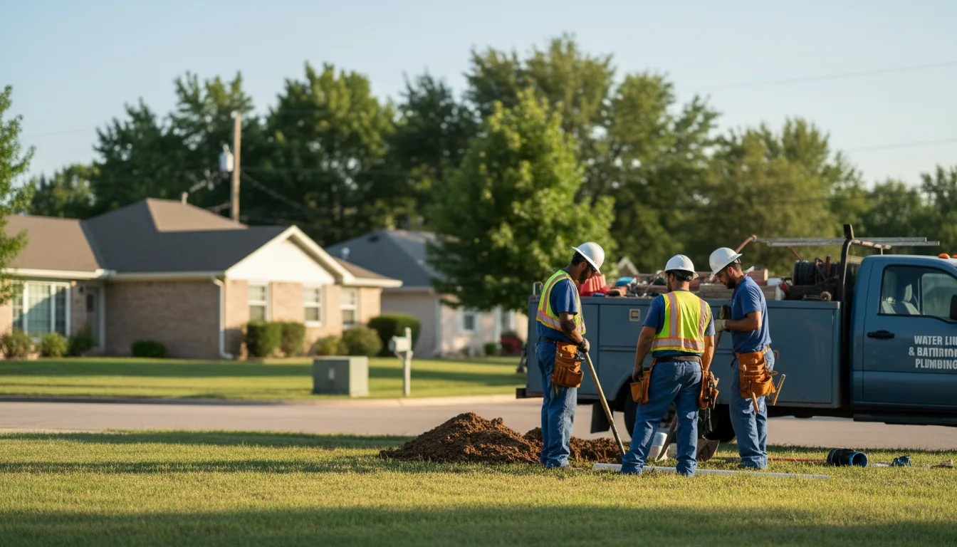 Residential water line and bathroom plumbing service in Keeling, VA